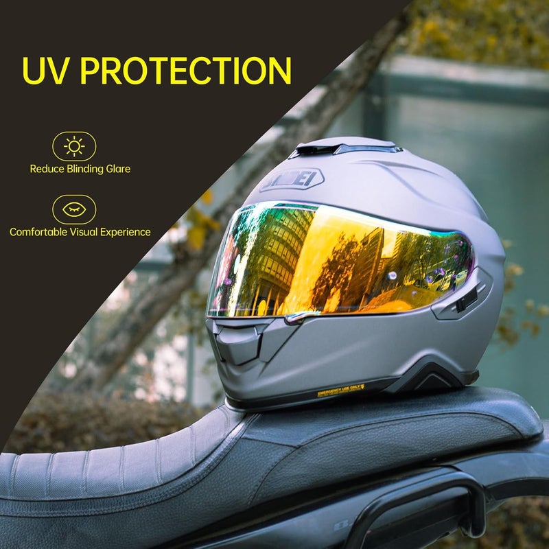 SOMAN GT Air 2 Visors Shield Replacement,CNS-1 Visor Face Shield Compatible with GT Air, GT Air 2, Neotec,CNS-1,TC-5,TC-9 (Transparent Revo Red) - Image 2